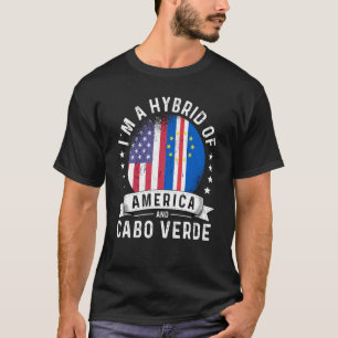 Cabo Verdean American Patriot Grown Flag Humour T-Shirt