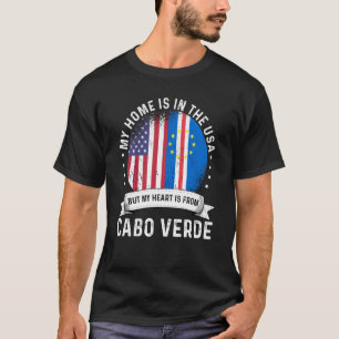 Cabo Verdean American Patriot Grown Proud Home USA T-Shirt