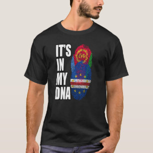 Cabo Verdean And Eritrean Mix DNA Flag Heritage T-Shirt
