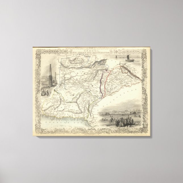 Cabool, The Punjab and Beloochistan Canvas Print (Front)