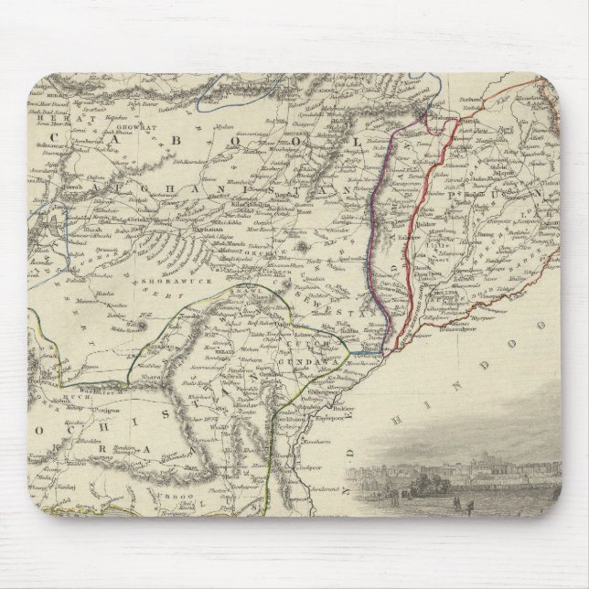 Cabool, The Punjab and Beloochistan Mouse Mat (Front)