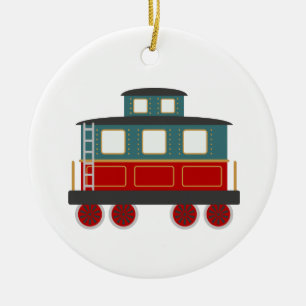Caboose Ceramic Tree Decoration