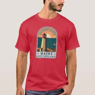 Cabot Cove Light house vintage sticker arch murder T-Shirt