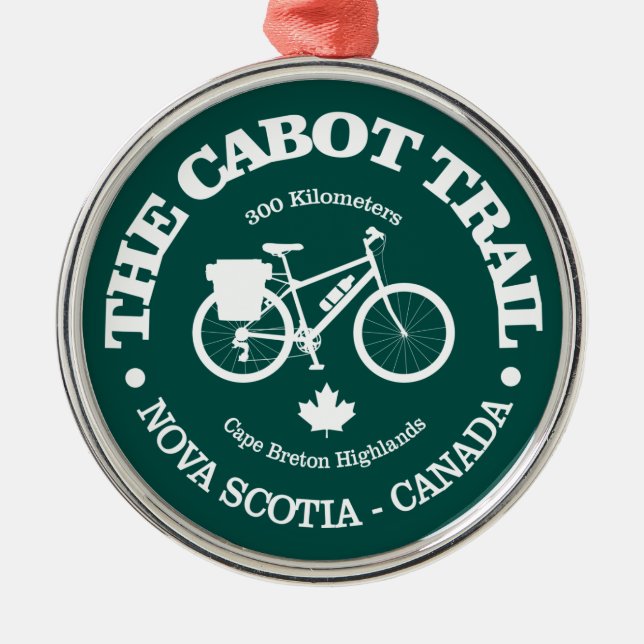 Cabot Trail (cycling) Metal Tree Decoration (Front)