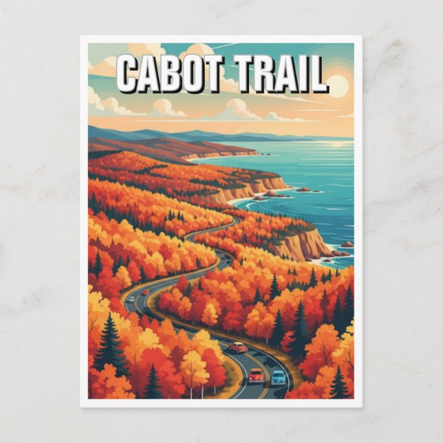 Cabot Trail Nova Scotia Canada Travel Postcard (Front)