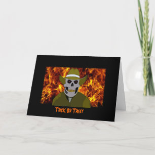 Cabots Skull Cowboy Greeting Card