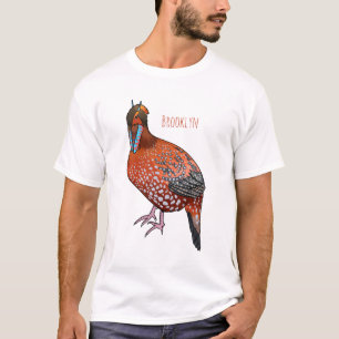 Cabot's tragopan bird cartoon illustration T-Shirt
