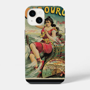 Cabourg, France Beach Resort, Vintage Travel Art iPhone 14 Case
