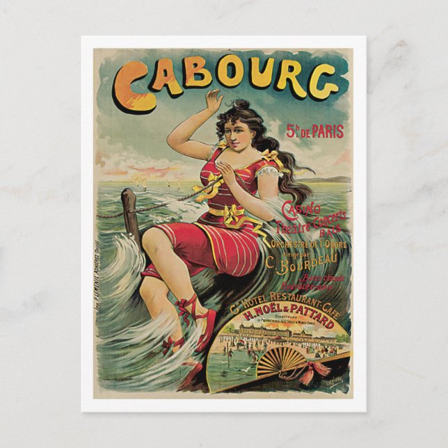 Cabourg Paris France Vintage Travel Postcard (Front)