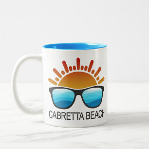 Cabretta Beach Sapelo Island Georgia Sunglasses Two-Tone Coffee Mug