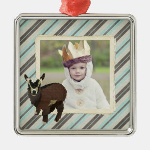 Cabrito (Patches)  Stripes Photo Ornament