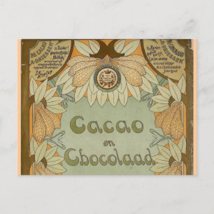 Cacao en Chocolaad Dutch Chocolate 1900 Postcard