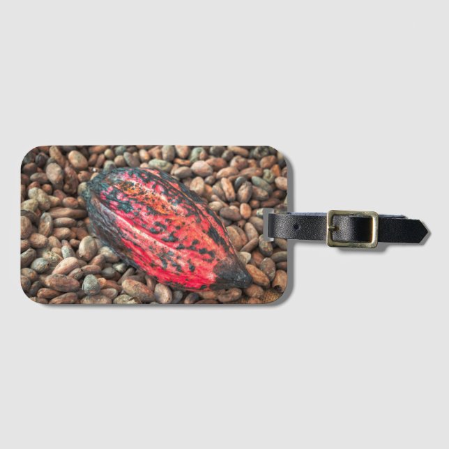 Cacao pod  luggage tag (Front Horizontal)