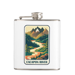 Cacapon River West Virginia Colours Hip Flask