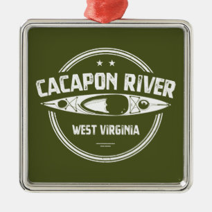 Cacapon River, West Virginia Metal Tree Decoration