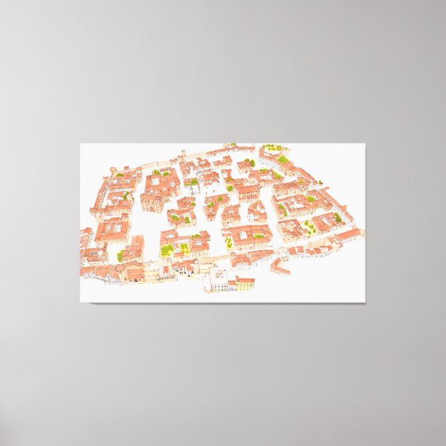 Caceres Spain. Mediaeval city Canvas Print (Front)