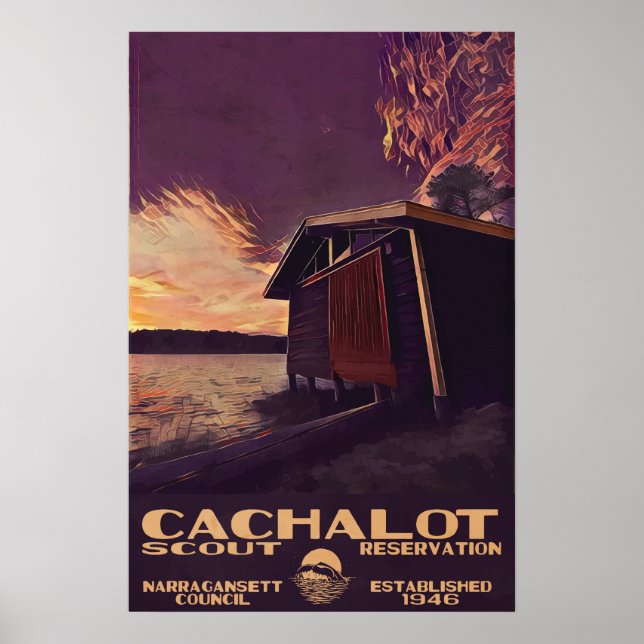 Cachalot Small WPA-Style Poster (Front)