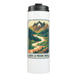 Cache la Poudre River Colorado Colours Thermal Tumbler