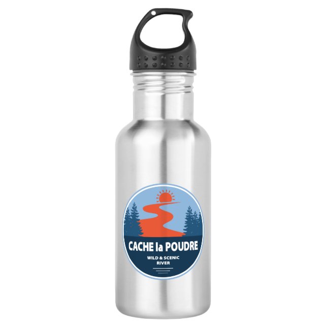 Cache la Poudre Wild And Scenic River 532 Ml Water Bottle (Front)
