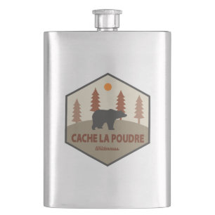 Cache La Poudre Wilderness Colorado Bear Hip Flask