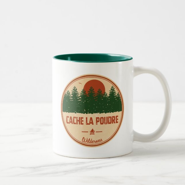 Cache La Poudre Wilderness Colorado Two-Tone Coffee Mug (Right)