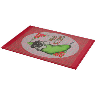 Cachorrito Feliz Navidad Cutting Board