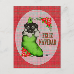 Cachorrito Feliz Navidad Holiday Postcard