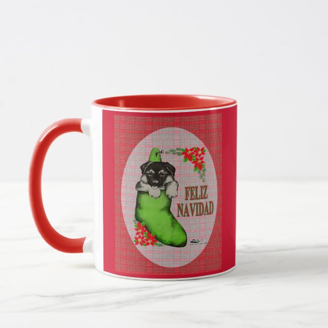 Cachorrito Feliz Navidad Mug (Left)