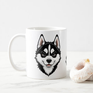 Cachorro dulce de Husky Siberiano Coffee Mug
