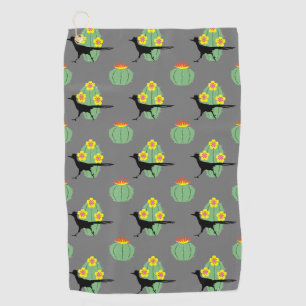 Cacti And Roadrunners Golf Towel