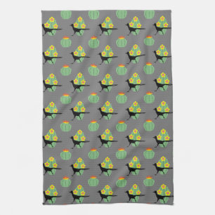 Cacti And Roadrunners Tea Towel
