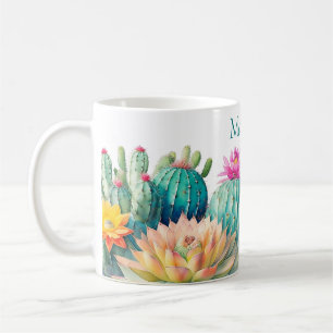 Cacti And Succulent With Name Coffee Mug