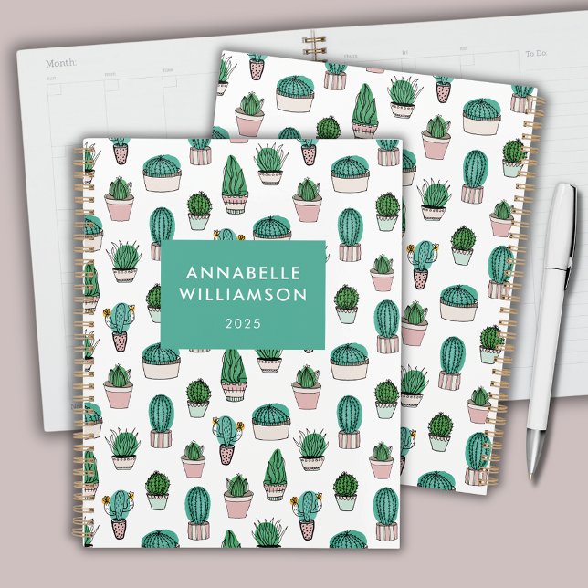 Cacti Cactus plant Planner (Cacti cactus pot plant personalised planner)