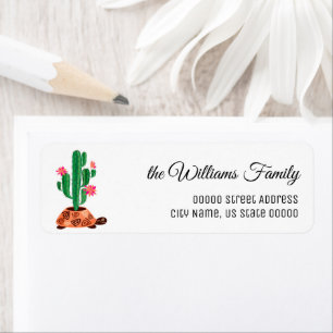 Cacti Cactus Watercolor Flower Return Address
