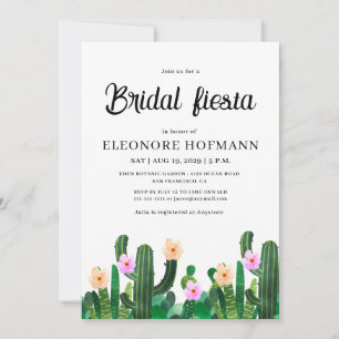 Cacti flowers  Bridal Fiesta Invitation