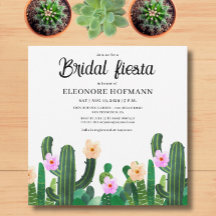 Cacti flowers  Bridal Fiesta Invitation