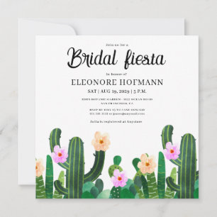 Cacti flowers  Bridal Fiesta Invitation