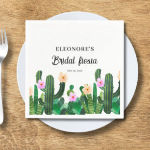 Cacti flowers  Bridal Fiesta  Napkin
