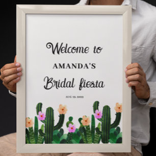Cacti flowers Bridal Fiesta Poster