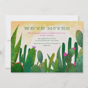 Cacti Garden Moving Announcement Card