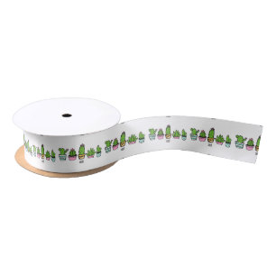 cacti grouping satin ribbon