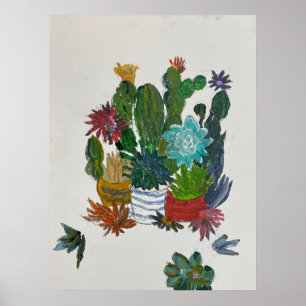 Cacti in Pots Poster