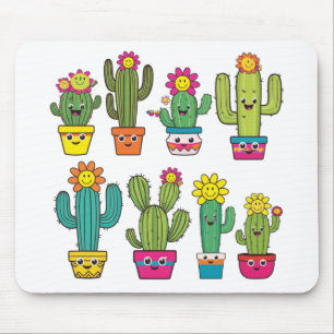 Cacti lovers cute ones mouse mat