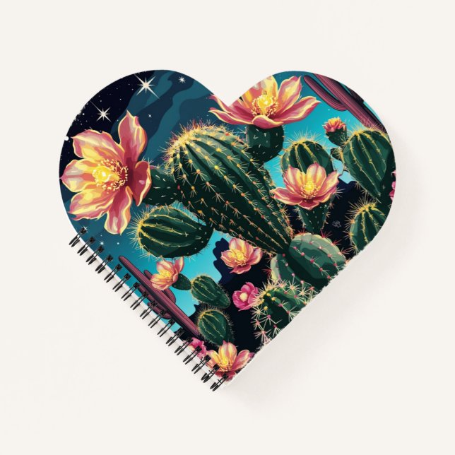 Cacti night time gift notebook (Front)
