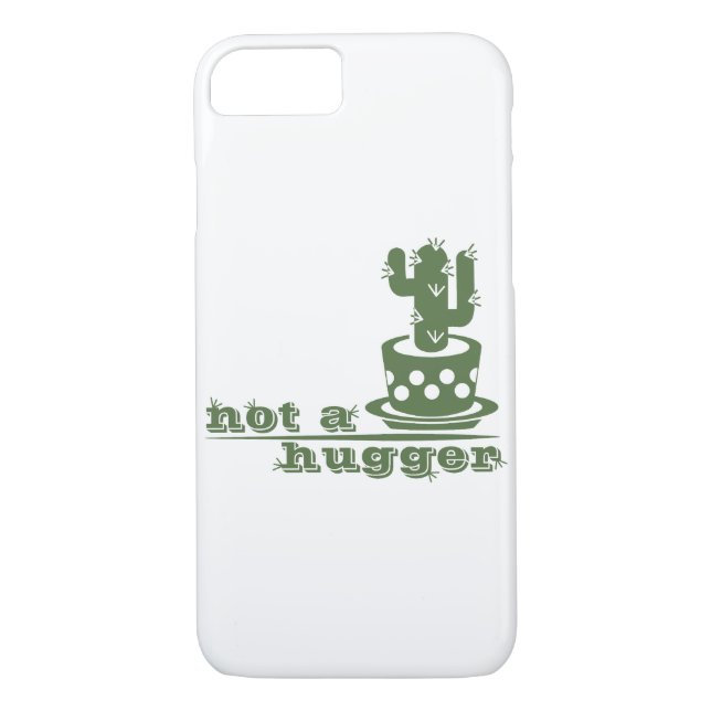 Cacti Not a hugger cactus funny saying Case-Mate iPhone Case (Back)
