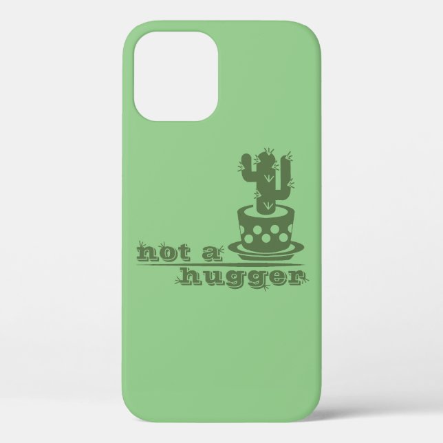 Cacti Not a hugger cactus funny saying Case-Mate iPhone Case (Back)