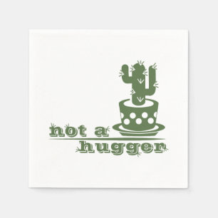 Cacti Not a hugger cactus funny saying Napkin