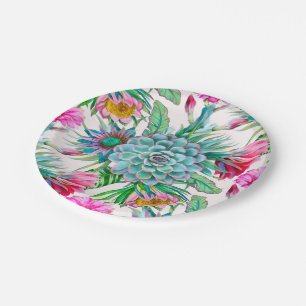 Cacti Pattern Paper Plate