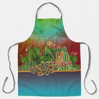 Cacti & Succulents pattern Apron