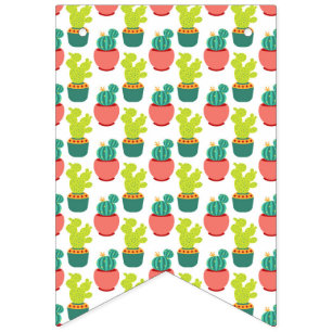 Cacti Succulents Plants Mexican Cinco de Mayo Bunting